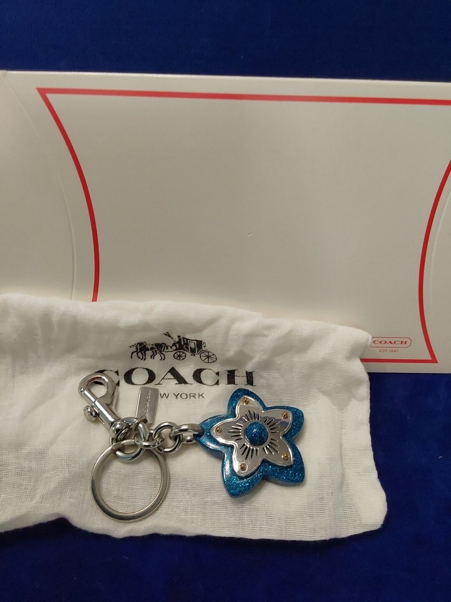 Coach Blue Resin Flower Purse Charm/Keyring F35132 | eBay