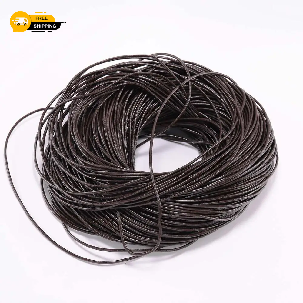 Genuine Round Leather Cord for DIY Jewelry Necklace Bracelet Making String