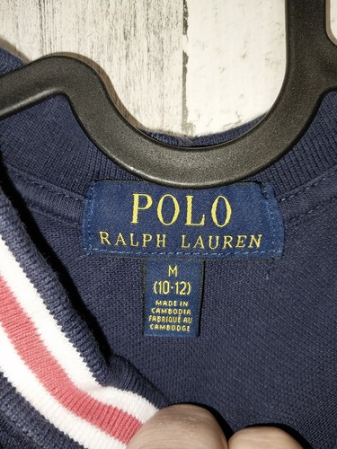 Polo Ralph Lauren Kid's Shirt Big Pony American Flag Size M (10-12) - Picture 3 of 9