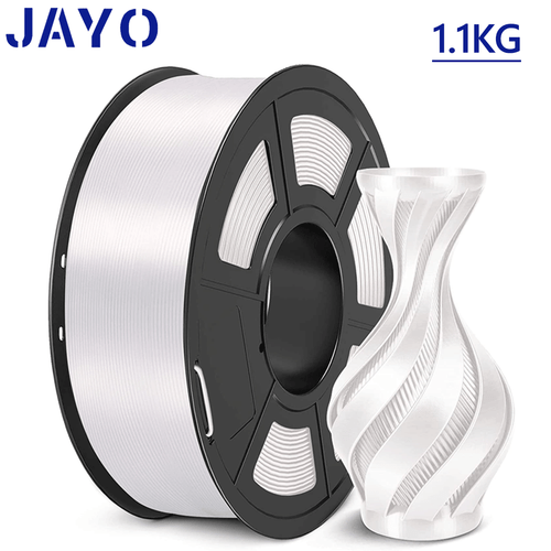 JAYO SILK PLA+ 3D Drucker Filament 1,75mm 1,1KG weiß glänzend metallic ±0,02mm - Bild 1 von 15
