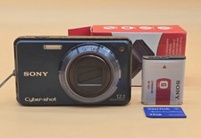 Sony Cybershot DSC-W290 Digital Camera Blue w/ Battery, 2GB Card And Charger.