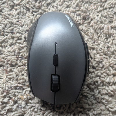 TeckNet M00902 Wireless Optical Mouse 6-Button 2000 DPI USB Gray/Black