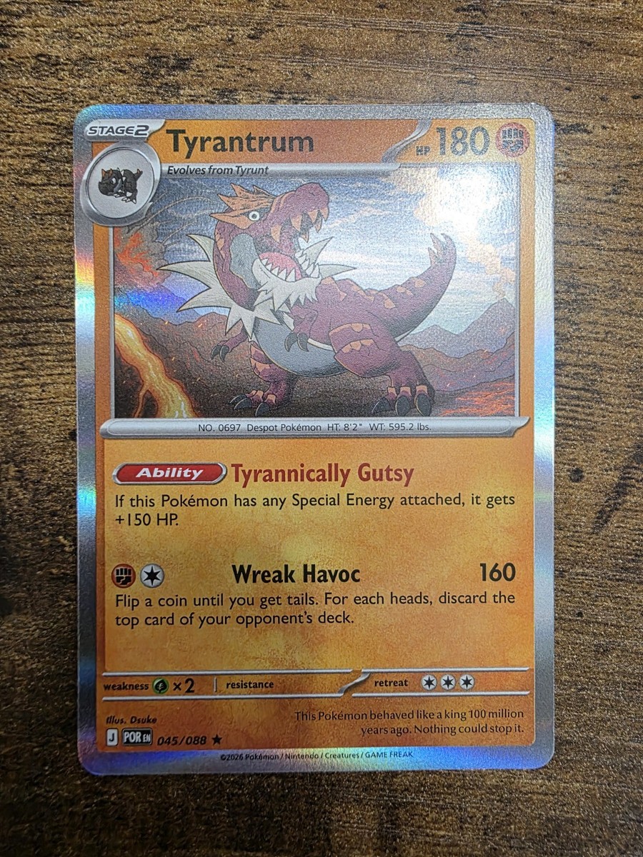 Tyrantrum 180 HP ポケモンカード Tyrantrum 045/088 Me03: Perfect Order Rare Holo | eBay