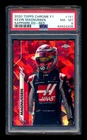 2020 Topps Chrome Sapphire F1 #191 Kevin Magnussen RC Red Refractor #3/5 PSA 8