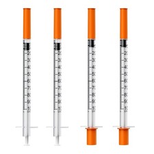 U-100 Syringe with 31G 5/16" (8MM), 1cc 31 Gauge 31G-8mm-100P, Orange 