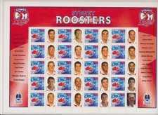 Australia 2002 45c NRL Roosters SES P stamp sheet of 20 MUH**
