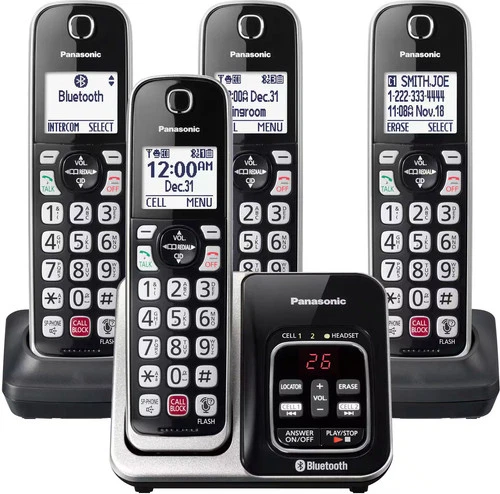 باناسونيك - KX-TGD864S Link2Cell DECT 6.0 نظام الهاتف اللاسلكي القابل للتوسيع مع...