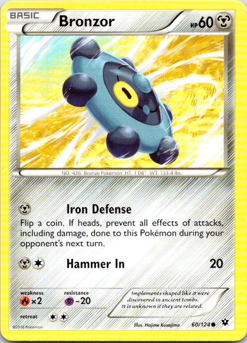 Bronzor Common XY Fates Collide 60/124 HP