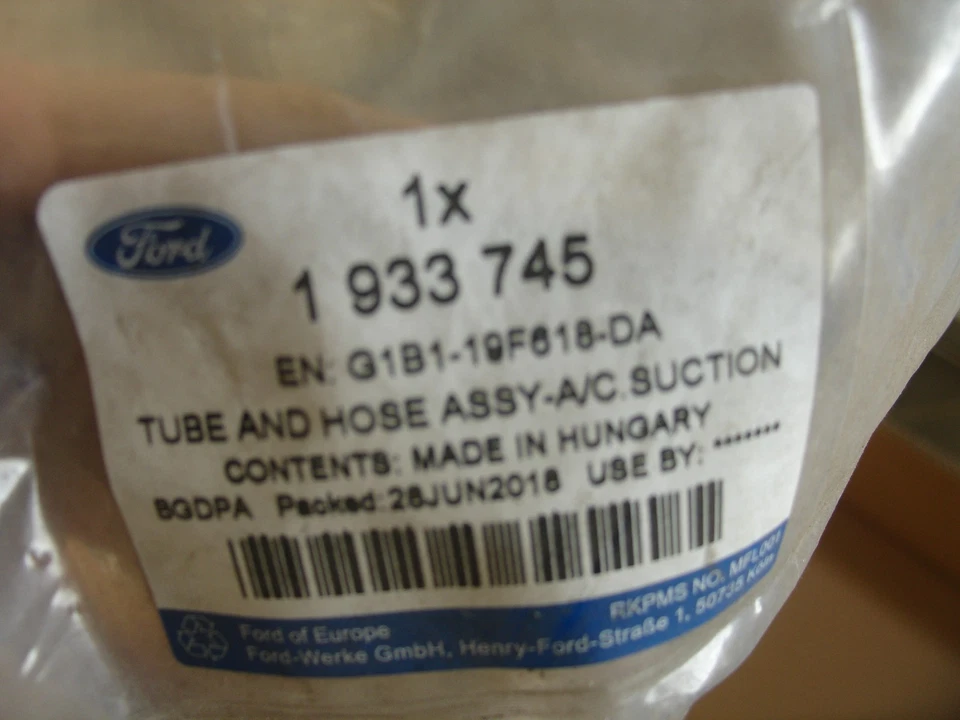 1933745 AC A/C Air Conditioner Suction Hose Tube Pipe Ford Fiesta VI 1.5 CB1 CNN - Image 2 of 2