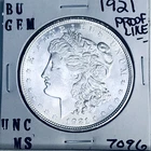 1921 BU GEM MORGAN SILVER DOLLAR UNC MS+++ U.S. MINT RARE COIN 7096