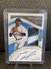 2023 Panini Immaculate Collection - Prospect Patch Autographs Eury Perez #23/25 