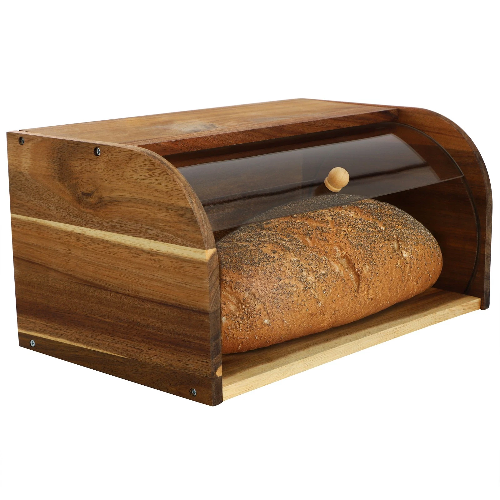 MegaChef Acacia Wood Bread Box with Sliding Plastic Lid
Opens in a new window or tab