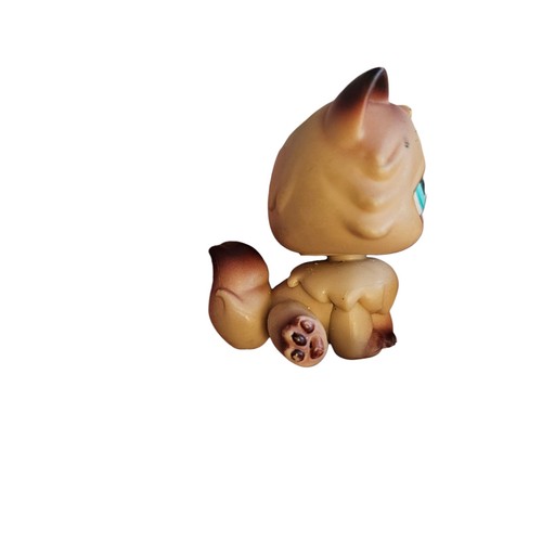 Authentic Littlest Petshop LPS #22 Persian Cat - Hasbro Pet Shop Beige Brown - Picture 2 of 4