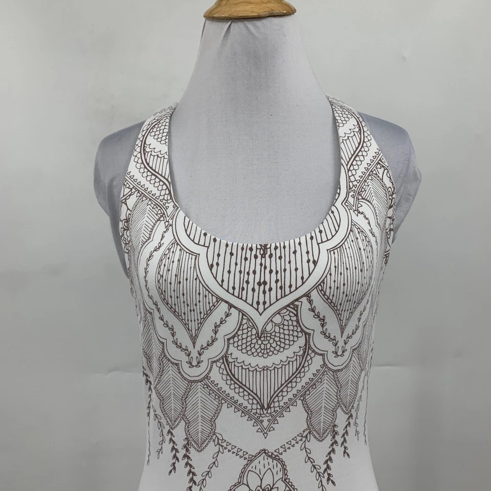 Camiseta sin mangas Prana para mujer S pequeña multi respiración cuello ganchillo espalda deportiva sujetador incorporado Foto 3 de 4