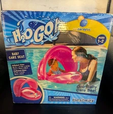 NEW Bestway H2OGO! Baby Care Seat Pool Float Ages 1-2 50+ UPF Detachable Sun...