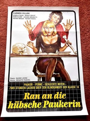 Ran an die hübsche Paukerin Kinoplakat Poster A1, Erotik, Carmen Villani
