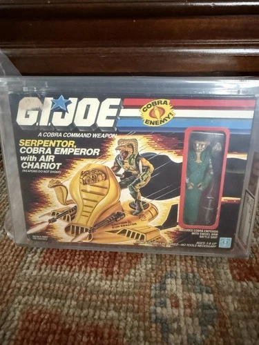 GI Joe Cobra 1986 SERPENTOR Air Chariot SEALED UNOPENED  AFA 70 Archival Case!