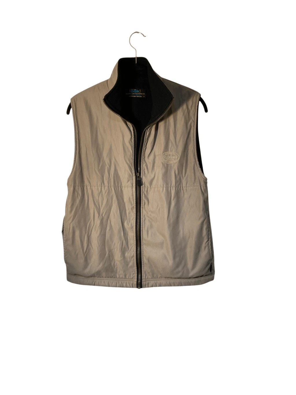 The look unisex fleece lined, rugged outdoor vest tan size XS