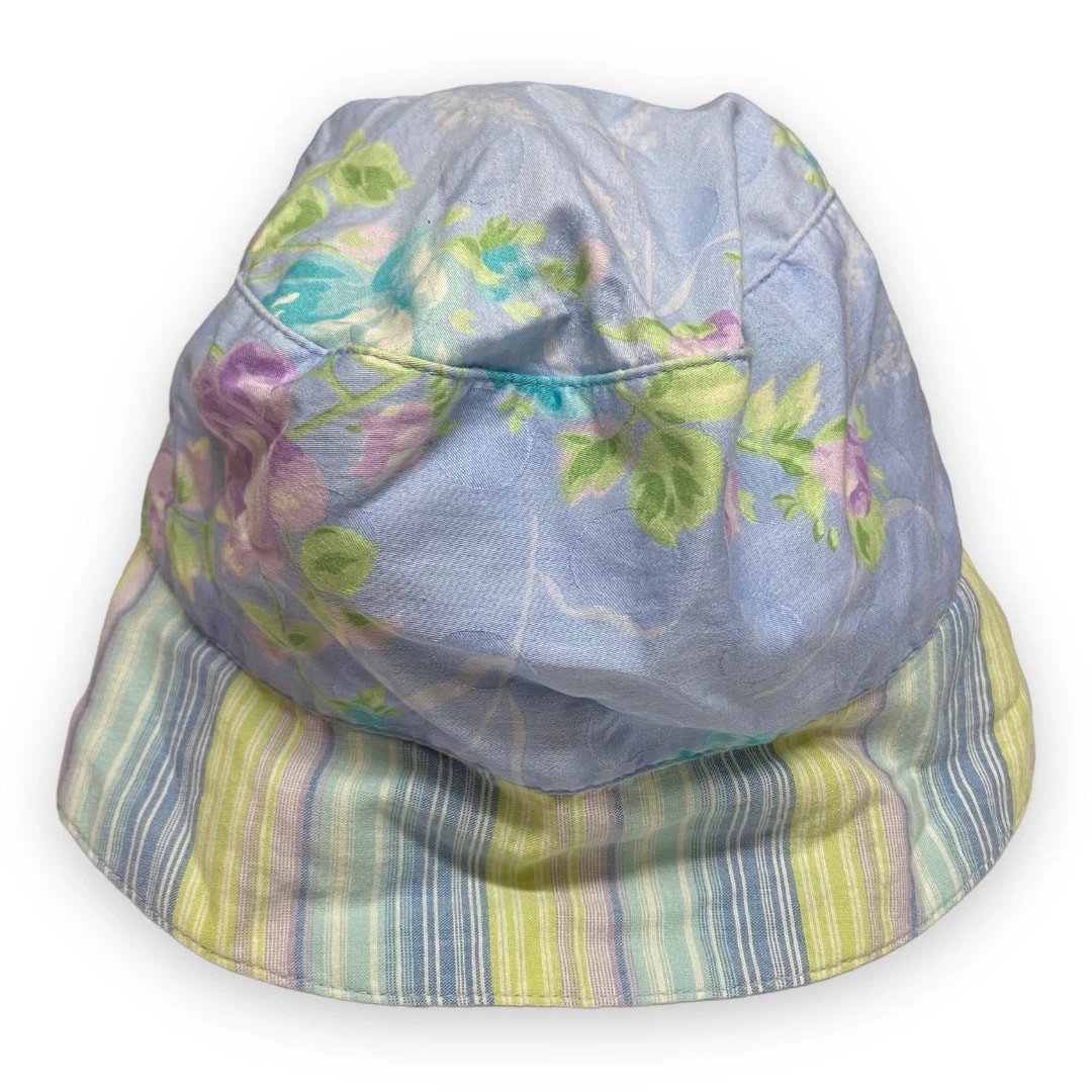 Baby Lulu Oleander Blue Lavender Green Floral Stripe Hat