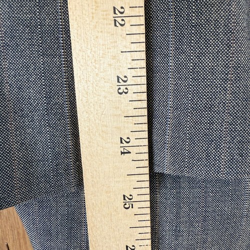 Bespoke Suit Mens 40R Gray Pinstripe 2 Button 100% Wool Canvas Vintage 80s 32x28 - Picture 6 of 21