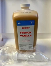 Dunkin French Vanilla Swirl Syrup With Pump 64 Oz Bottle