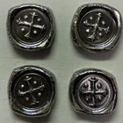 (One) Seller Made Poured And Stamped  And Antiqued 1/2 OZT .999 Fine Silver