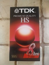 TDK T-160 8 Hr Premium Quality HS Blank VHS Tape T-160HSBH SEALED