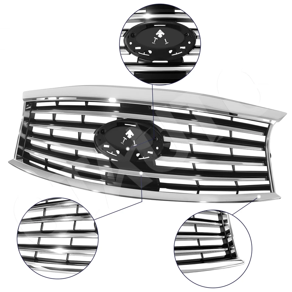 For 2014-2015 Infiniti QX60 2013 JX35 Front Upper Lower Bumper Grille Fog Lights Foto 3 de 4