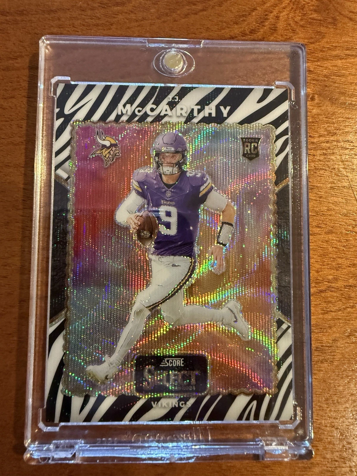 JJ McCarthy Panini Select Score Select Throwback #17 Zebra