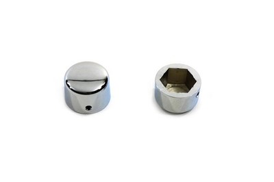 V-Twin Chrome Front Axle Cap Cover Set Cap Style for Harley 1972-2006