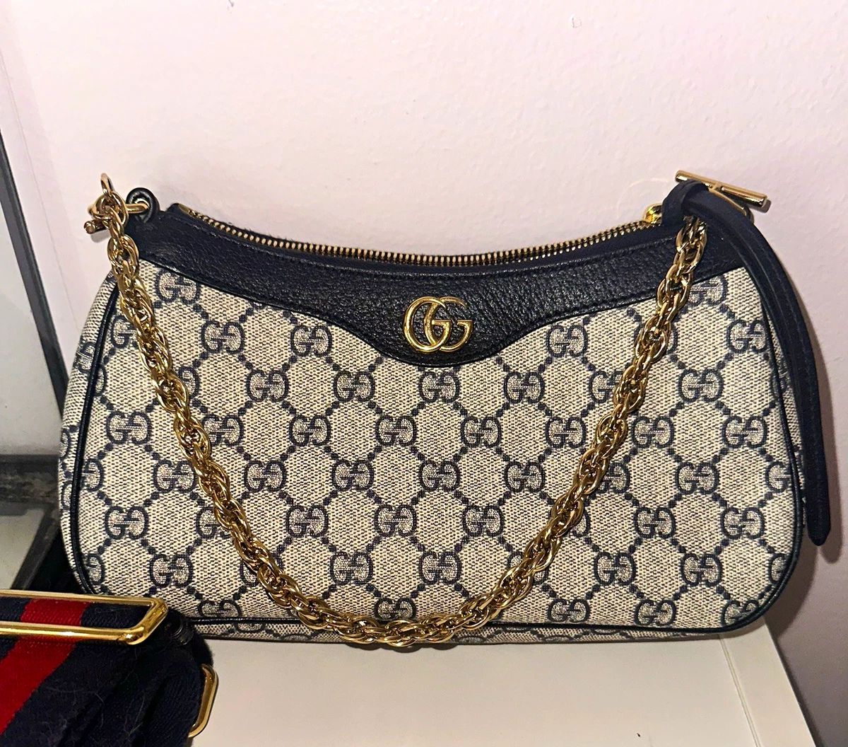 Gucci GG Supreme Small Leather Exterior Bags & Handbags for Women