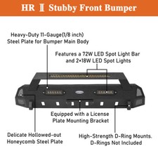 Steel Stubby Front Bumper Wled Lights Bull Bar For 2016-2023 Toyota Tacoma Steel Stubby Front Bumper Wled Lights Bull Bar For 2016-2023 Toyota Tacoma