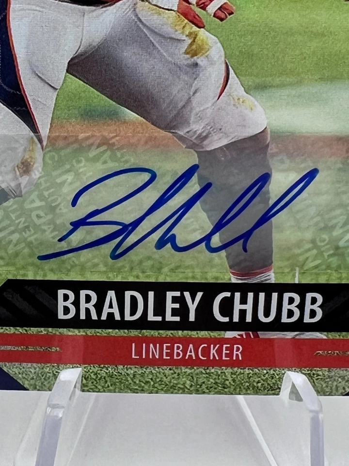 Bradley Chubb - 2021 Score #222 Red Zone Signatures /20 Broncos Auto SSP - Image 2 of 4