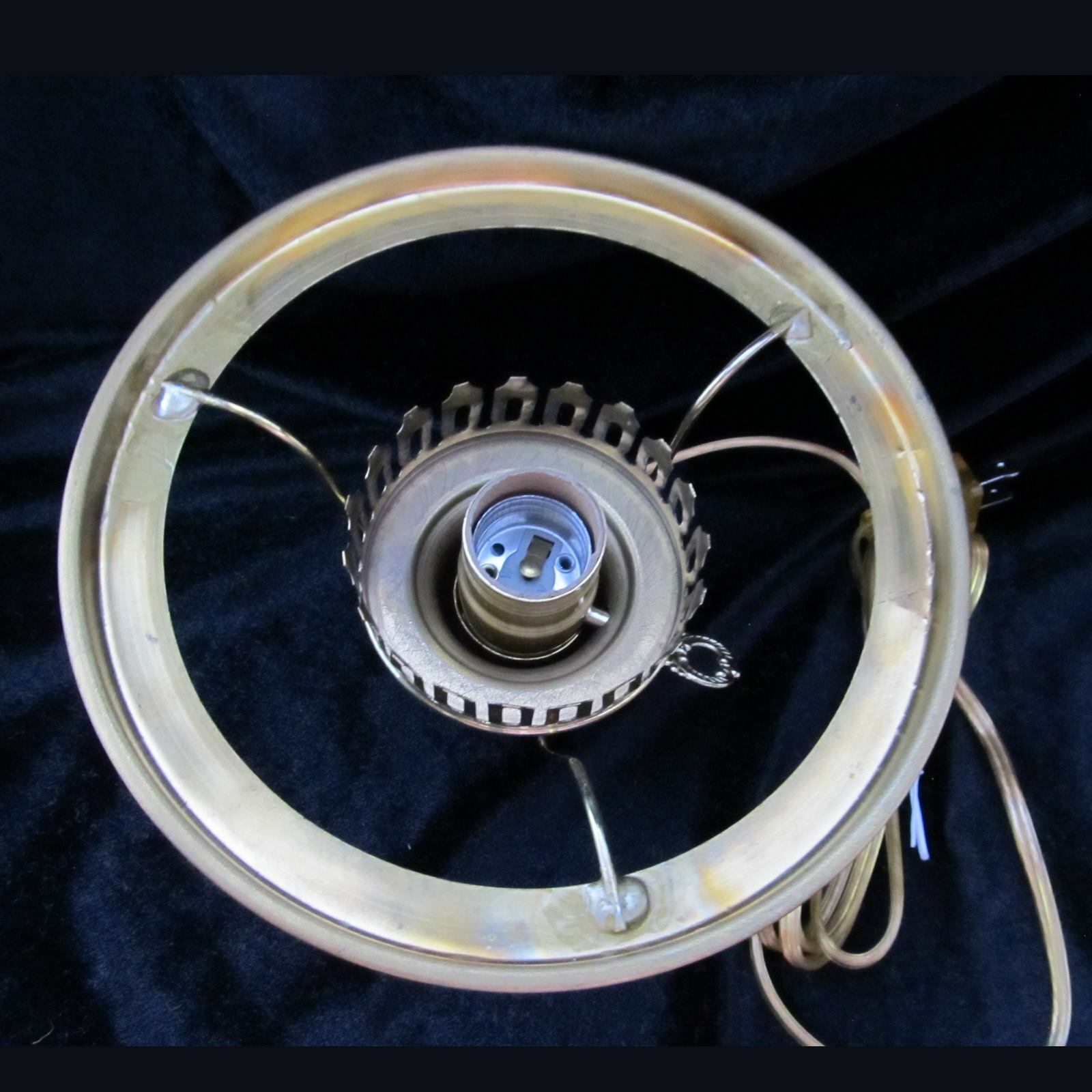 BRASS Oil Lamp Adapter Electric 2 Burner for old,antique,banquet