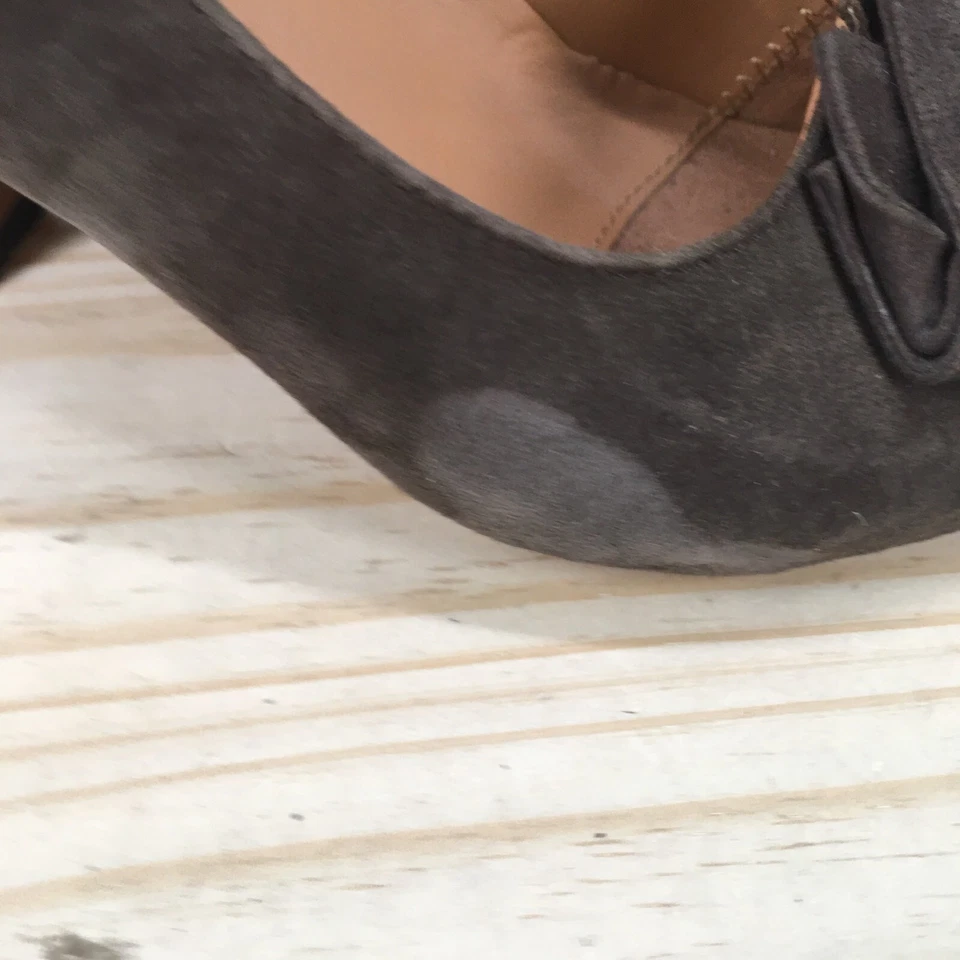 Earthies Tacones Altos Mujer 8 B Prantini Bomba Sin Cordones Punta Cuero Marrón Foto 4 de 4