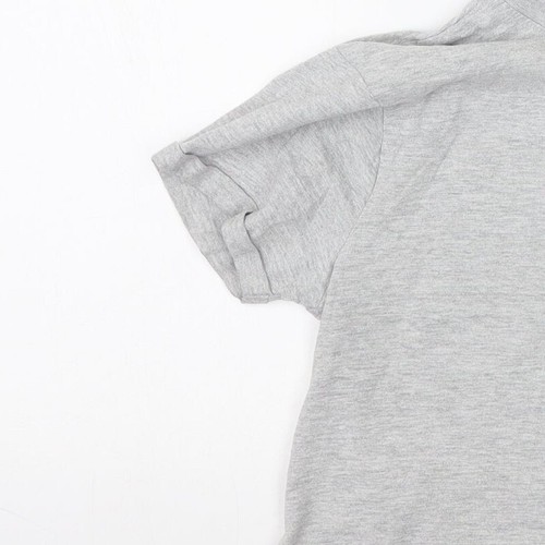 Primark Womens Grey Cotton Blend Cropped T-Shirt Size 2XS Crew Neck - Friends - Picture 9 of 12