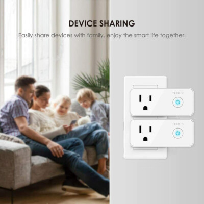 2x pack TECKIN Smart Plug Mini WiFi Outlet with USB Port SP25