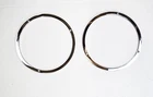 67 68 Mustang & 68 Shelby Chrome Head Light Door Trim Ring Pair - C7ZZ-13064-C