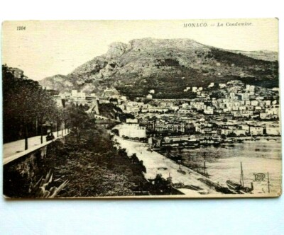 Monaco - RPPC ~ Street Scene c.1919 MONACO ~ La Condamine ~ Real Photo 