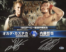 Tetsuya Naito Kazuchika Okada Signed 11x14 Photo BAS COA New Japan Pro Wrestling