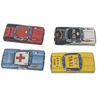 Tin Litho Metal Emergency Cars Police Fire Taxi Ambulance Vtg Set of 4 Japan
