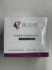 Bileevo Clean Towels XL 50 Count Disposable Face Towelette Makeup Remove