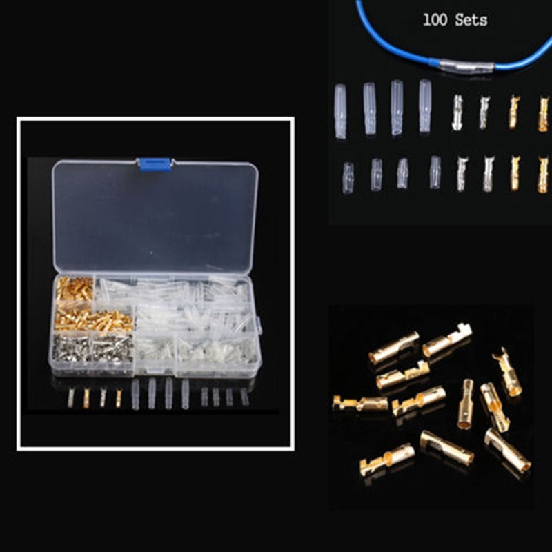 400-teiliges Rundsteckverbinder-Set 3,9 Mm – Messing Bullet Stecker + Hülsen Für Auto, LKW & Motorrad