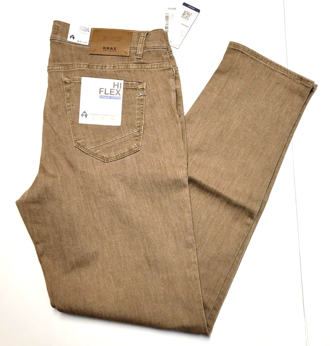 New $198 Brax HI-FLEX Modern Fit Chuck Denim Cotton Dark New $198 Brax HI-FLEX Modern Fit Chuck Denim Cotton Dark