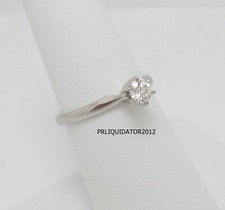 1/3CT Natural Round Diamond Solitaire Engagement Wedding Ring 14K White Gold