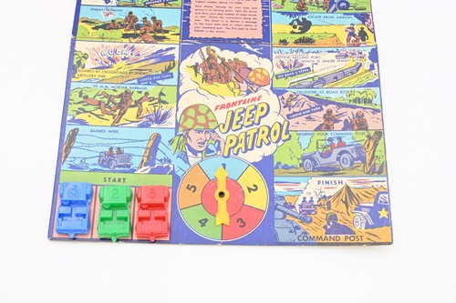 HTF Vintage Frontline Jeep Patrol Lido Toy Co 1942 Board Game Complete - Picture 11 of 15