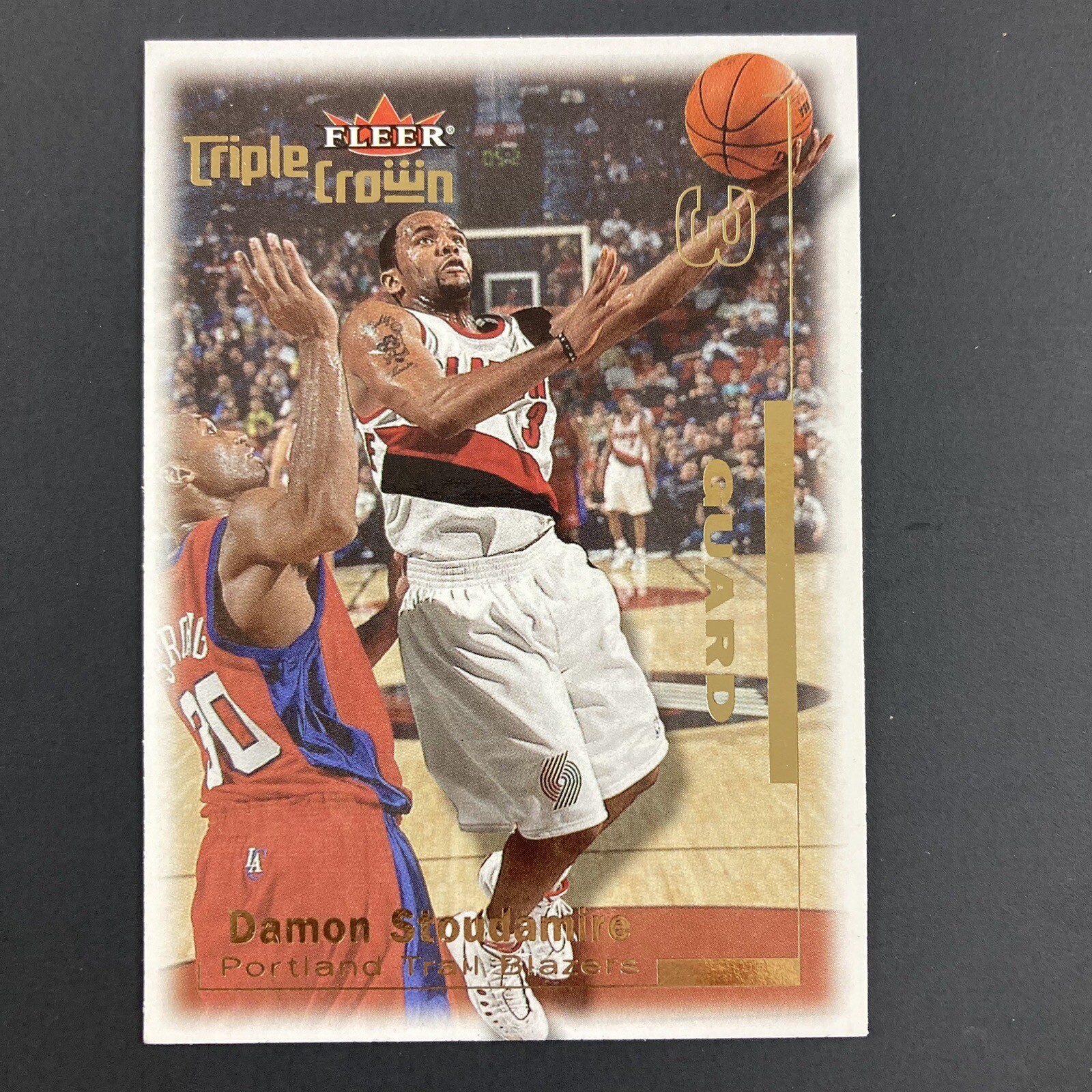 Damon Stoudamire 200001 Fleer Triple Crown Card 45 NBA Portland Trail