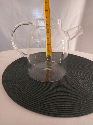 Glass Tea Pot Hiware-K 1800m/60oz w/ Lid and Filter Multiple Drink Uses - Picture 7 of 12
