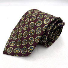 Vintage Liberty of London Tie 58โ Geometric Print Silk Neck Tie - Made In USA