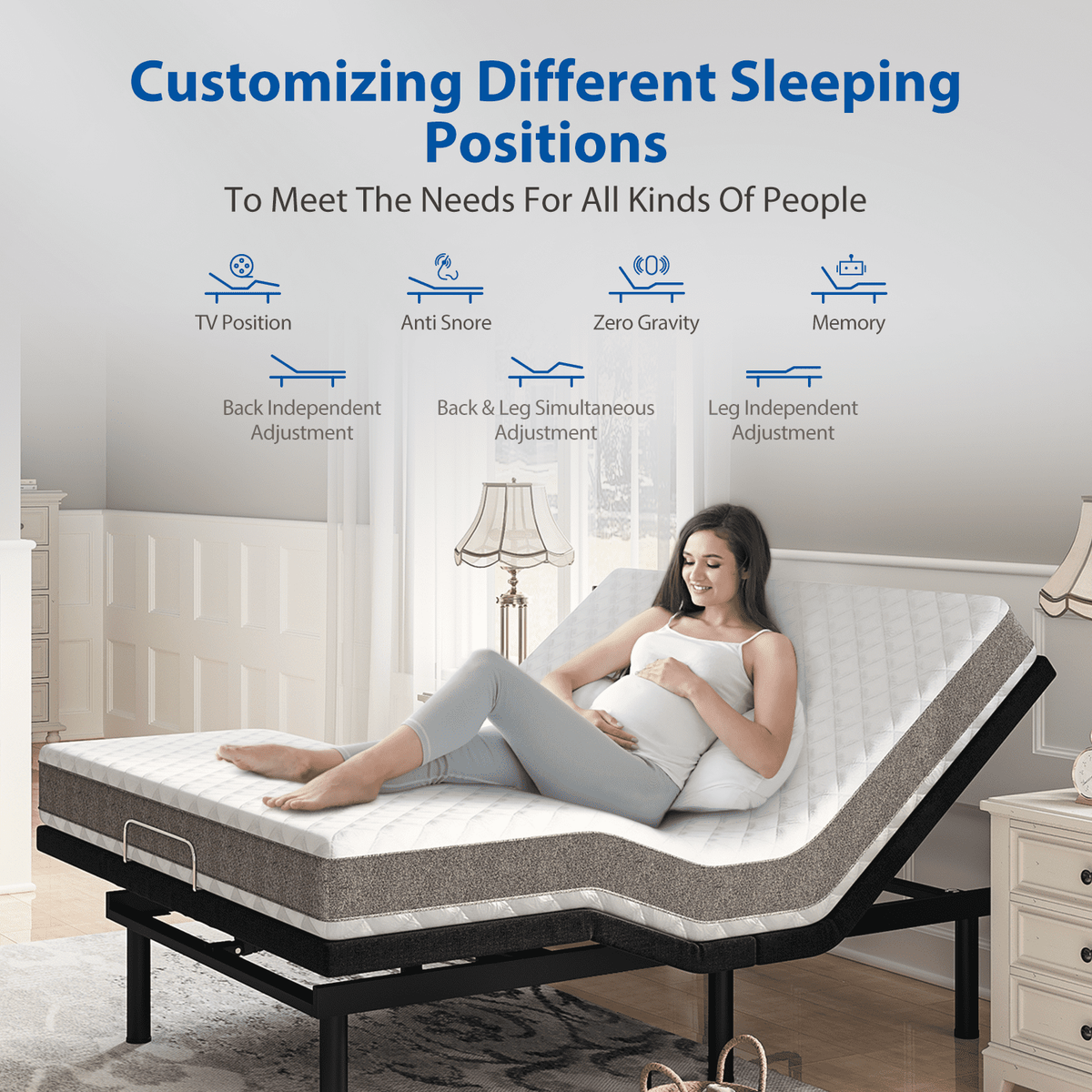 Electric Bed Frame Queen Softa Adjustable Bed Frame Queen